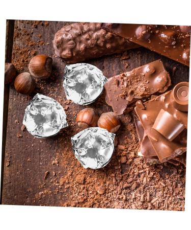 Alipis 100pcs Christmas Chocolates Xmas Candy Gold Leaf Foil Paper Aluminum Foil The Sign Barbecue Tin Foil Silver 20X20CM - Buy Online on GoSupps.com