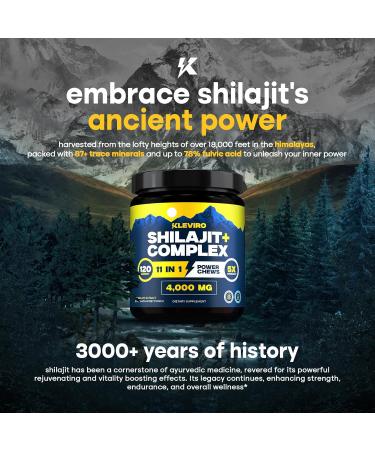 11-in-1 Shilajit Gummies for Men | Gold Grade | No Added Sugar | 120 Gummies Complex with Ashwagandha, Rhodiola Rosea, Ginkgo Biloba, Tongkat Ali, Panax Ginseng & Lions Mane | Organic - Lab Tested - Buy Online on GoSupps.com