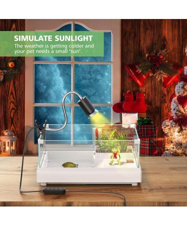 Lunriwis Turtles Heat Lamp | UVB Basking Spot Light Bulb for Reptiles - Ideal for Turtles Lizards Snakes and Amphibians - Buy Online on GoSupps.com