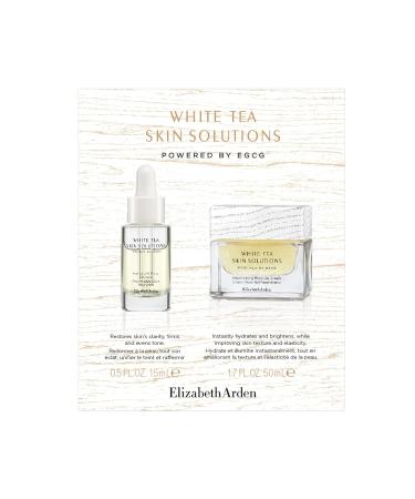 Elizabeth Arden White Tea Skin Solutions Nature's Superpower Glow Heroes 2-Piece Set with Fortifying Bi-Phase Oil Serum & Replenishing Micro-Gel Cream Hydrating & Brightening Vegan - Buy Online on GoSupps.com