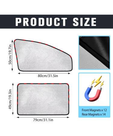 Zatooto Sun Protection Car Side Window - UV Protection Magnetic Privacy Screen | Darkening Curtains | 4-Piece Set for Ultimate Sunshade - Buy Online on GoSupps.com
