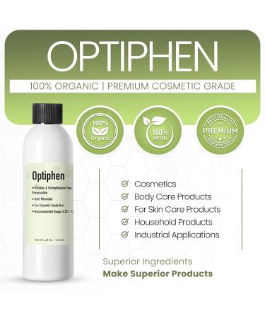 Talsen Chemicals Optiphen Preservative Liquid (8 Oz / 236 mL) Optiphen Natural Preservative for Cosmetics Water Soluble Paraben Free Broad Spectrum Preservative for Lotion Making - Buy Online on GoSupps.com