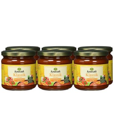 Alnatura Organic Tomato Sauce Classic - Vegan Full-Fruity & Mild | Pack of 6 (6 x 350 ml) - Garlic-Free International Shipping Available - Buy Online on GoSupps.com