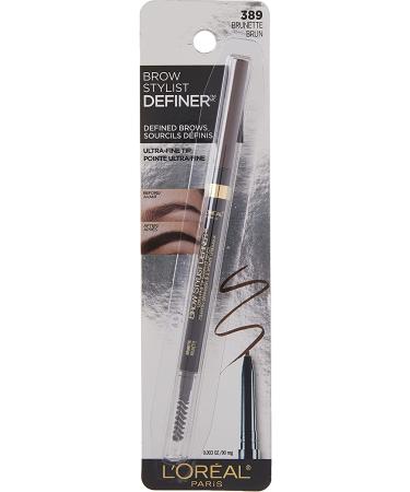 L'Oreal Brow Stylist Definer - Ultra Fine Tip 389 Brunette, 0.003 oz | Perfect Eyebrow Pencil - Buy Online on GoSupps.com