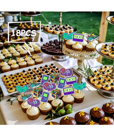 S-Cp-0013 Ice Cream Fruit Dessert Cupcake Topper Colorful Glitter Happy Birthday Sensory Pop Game Theme Decor Supplies Baby Shower Boys Girls Birthday Party Decorations - Buy Online on GoSupps.com