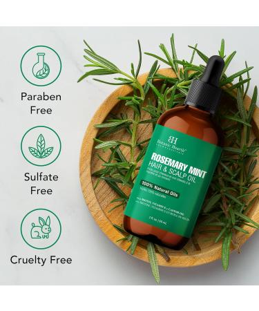 Botanic Hearth Rosemary Mint & Hair Scalp Strengthening Oil - 60 ml | Natural Hair Growth & Scalp Treatment | Nourishing & Strengthening Essential Oils for Thicker Healthier Hair Rosemary mint oil - Buy Online on GoSupps.com