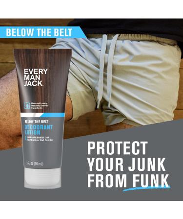 Every Man Jack Mens Ball Deodorant Lotion - Aluminum Free Odor & Wetness Protection - Made w/Naturally Derived Ingredients like Postbiotics & Arrowroot Powder - Unscented - 3 Fl Oz (1 Pack) - Buy Online on GoSupps.com