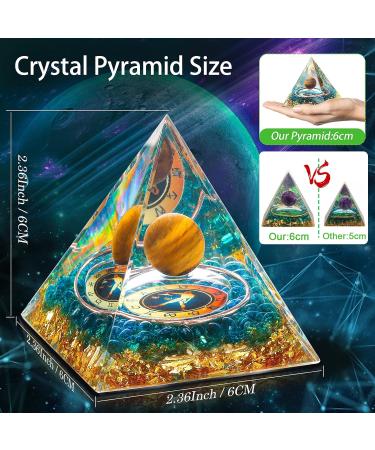 HuiJuKeJi Orgonit Pyramid Libra Crystals Stone Constellation Gifts - 12 Constellations & Tiger Eye Stone Birthstone for Astrology Energy Healing Reiki Chakra Meditation Pyramid 6cm -Libra - Buy Online on GoSupps.com
