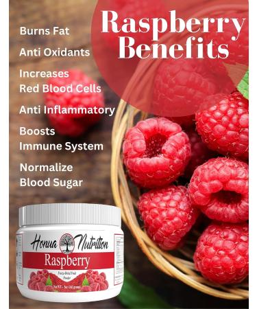 Raspberry Powder with Raspberry Ketones, Minerals, and Antioxidants - Ideal for Smoothies and Baking | Honua Nutrition - Buy Online on GoSupps.com