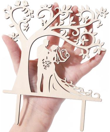 LOVENJOY Silhouette Wedding Cake Topper Bride and Groom with Love Birds Gift Boxed - Buy Online on GoSupps.com