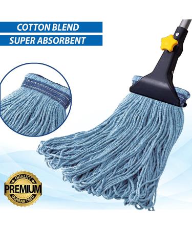 (3 Pack) Commercial Blue Cotton Looped End String Mop Head Replacements - Buy Online on GoSupps.com