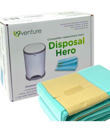 Korbell compatible diaper pail liner refill bonus 16l 3-pack extra super saver 33% more disposal hero than original - Buy Online on GoSupps.com