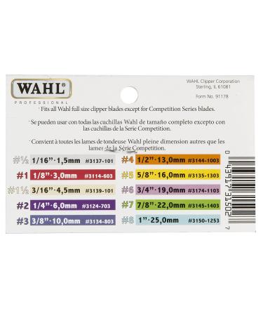 Wahl Professional #8 Color Coded Guide Comb Attachment 1 (25 mm) - Light Blue - Ideal for Stylists and Barbers - Buy Online on GoSupps.com