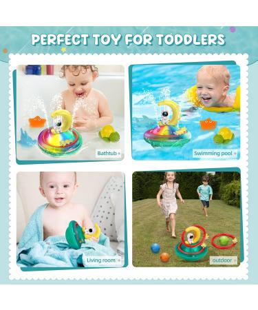 Baby Bath Toys for Toddlers - CRIOLPO Spray Water Toy with LED Moon Set - Gift for 1-5 Year Old Boys and Girls - Buy Online on GoSupps.com