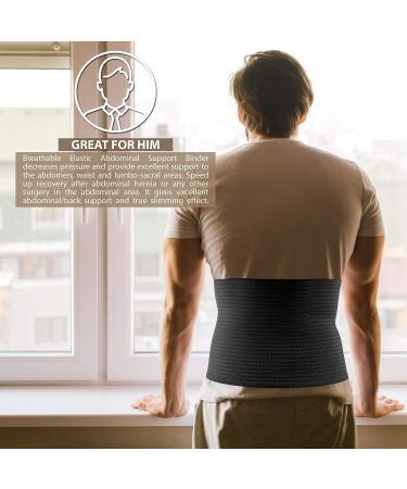 ORTONYX Abdominal Binder for Men and Women - Postpartum & Post-surgery Support Belt - Black (L/XXL) - Buy Online on GoSupps.com
