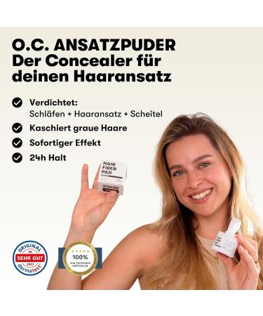 O.C. Haircare Approach Powder for Receding Hairlines - Medium Brown #3 - 9 Colors Salon Recommended for Men & Women - Resistant Hair Powder - Buy Online on GoSupps.com