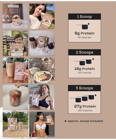 NUFYX Heavenly Protein Powder - 100% Organic Vegan Gluten-Free Low Carb Dreamy Chocolate | 120 Scoops - Buy Online on GoSupps.com