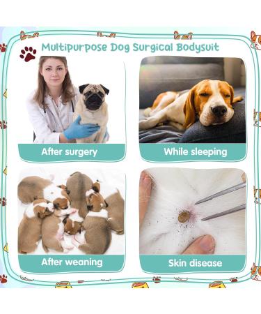 Zuimei Dog Surgery Recovery Suit Striped Dog Surgical Recovery Suit Anti-licking Dog Post Surgery Bodysuit Dog Recovery Shirt Dog Onesie Vest For Wound Protection E-Collar Alternative(Green S) pink green S - Buy Online on GoSupps.com