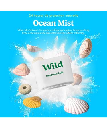 Wild - D odorant Naturel Rechargeable - Etui Violet avec Lot Vari de Recharge - Comprend Cotton & Sea Salt Cherry Blossom Coconut & Vanilla Mint & Aloe Vera et Ocean Mist Lot cat gorie Clean - Buy Online on GoSupps.com