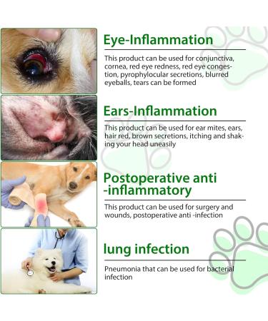 NIFEISHI Antibiotics for Dogs 60ml - Itchy Skin & Allergy Relief, Kennel Cough, Ear Infection - Bacon Flavor - Buy Online on GoSupps.com