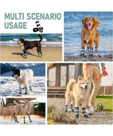 Ohcozzy Waterproof Dog Shoes with Zipper | Reflective Straps for Paw Protection | Medium & Large Dog Boots (Size S Black) - 4 Pack - Buy Online on GoSupps.com