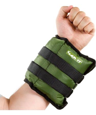 Movit 2 Set Weight Cuffs for Hands & Ankles - 7 Weight Variants (0.5kg to 4kg) - Adjustable Wrist & Ankle Weights (Green) - Ideal for Strength Training & Rehabilitation - Buy Online on GoSupps.com