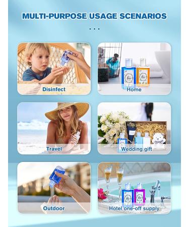 50 Pack 60ml Empty Plastic Travel Bottles - Refillable Flip-Top Containers for Hand Sanitizer, Shampoo, Lotion - BPA-Free Mini Bottles for Baby Shower - No Parabens - Buy Online on GoSupps.com