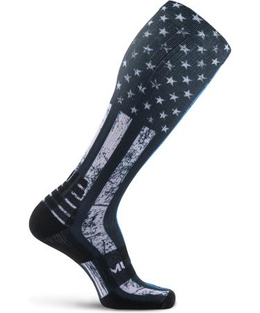 MudGear Premium Compression Socks - Special Edition for Run, Hike, Trail, Recovery - Medium Blue Line - Buy Online on GoSupps.com