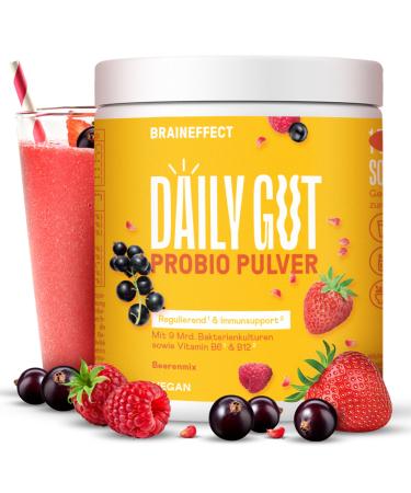 Braineffect Daily good - fruity ballast fabric mix for hunger - with bacterial strains beverage powder with vitamin B6 + B12 for a good bowel feeling