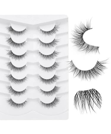 7 Pairs Focipeysa Wispy Faux Mink False Eyelashes 11mm-Clear Band - Buy Online on GoSupps.com