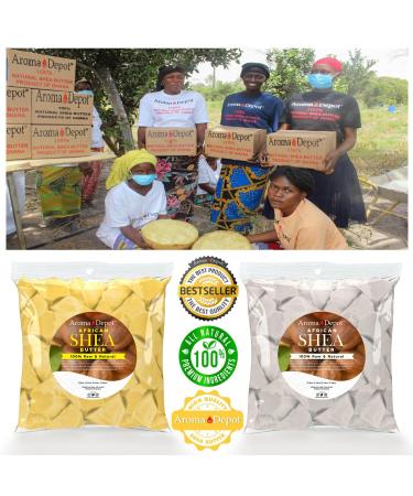 Raw African Shea Butter 1 lb - Natural Unrefined Moisturizer for Dry Skin | Grade A Ivory/White & Black Soap Bar | Ideal for Body Hair & Face - Buy Online on GoSupps.com