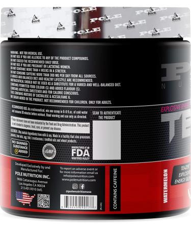 Buy Pre-Workout Powder - Flavored Maximum Performance Formula (270g | 30 Servings) | Watermelon Flavor - International Shipping Available - Buy Online on GoSupps.com