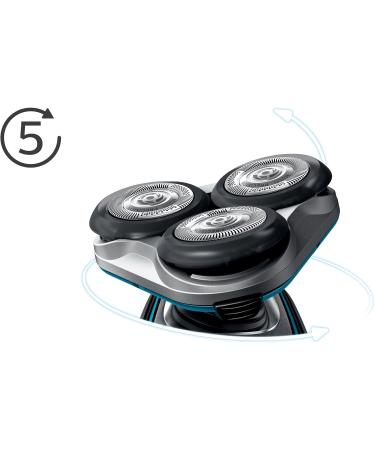 Philips S5400/06 Series 5000 Aqua Touch Electric Shaver with Smart Click Precision Trimmer Charcoal Grey - Aquatic Blue - Super Nova Silver 5 Piece Set - Buy Online on GoSupps.com