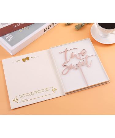 LOVENJOY Two Sweet Cake Topper 2nd Birthday for Cute Girl Rose Gold Acrylic Gift Boxed - Buy Online on GoSupps.com