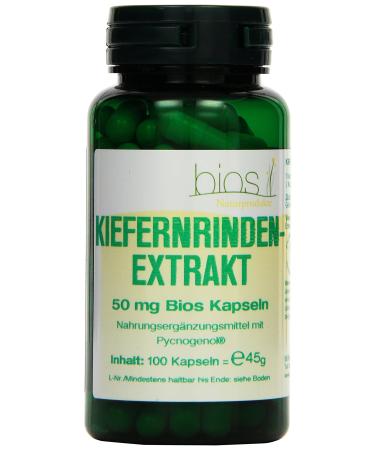 Bios pine bark extract 50 mg 100 capsules 1 pack (1 x 45 g)