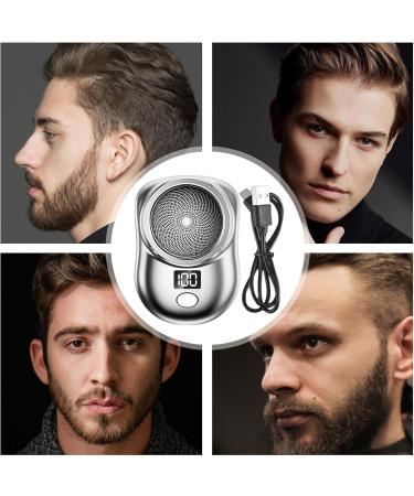 Electric Rechargeable Shavers for Men | Portable Electric for Men Type C Charging Shave for Smooth Shave Electric with Digital Display Silver - Buy Online on GoSupps.com