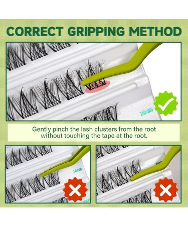 Self Adhesive Eyelashes - 32pcs Pre Glued Lash Clusters by KEYYOU | Easy Apply No Glue Needed Time-Saving Lashes - Buy Online on GoSupps.com