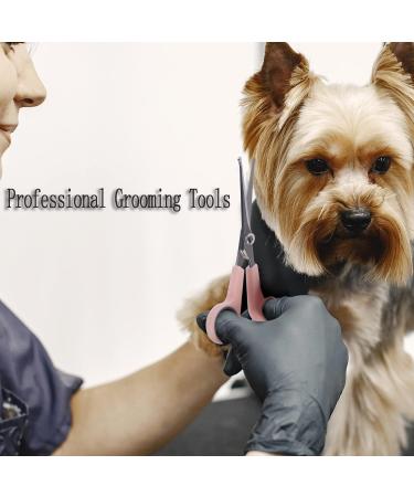 Pet Grooming Scissors Stainless Dog Grooming Scissors Sharp Cat Grooming Scissors with Safe Round Tips Professional Grooming Tool for Your Pet (Pink) Pink Scissors - Buy Online on GoSupps.com