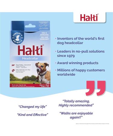 Halti Head Harness for Small Dogs - Prevent Pulling on Leash Adjustable Lightweight with Padded Nose Strap | Size 1 Red - Buy Online on GoSupps.com