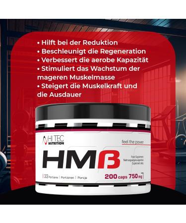 Hi Tec Nutrition HMB Supplements | 400 Tasteless Capsules for Muscle & Endurance Booster | Anti-Catabolic & Anabolic Properties - Buy Online on GoSupps.com