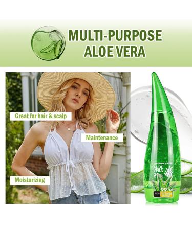 99% Organic Aloe Vera Gel Aloe Vera Soothing Gel Natural Moisturizing Lotion for Soothing Skin Care Long Lasting Moisturizing body Lotion After Sun Skin Care Cream for Face and Skin (260ml) - Buy Online on GoSupps.com