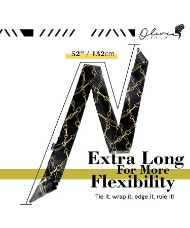 Satin Edge Scarf for Women - Stylish Head Wrap for Natural Hair & Wigs | Soft & Secure Chains - Buy Online on GoSupps.com