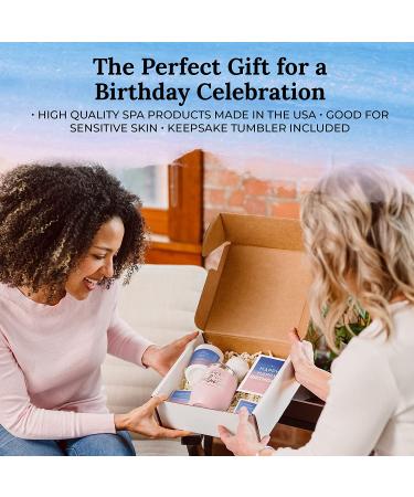 Spa Gift Box for Her - Birthday Gifts Set for Wife, Mom, Sister, Girlfriend - Relaxing Care Package with Blush Tumbler - Happy Birthday 5 Piece Set - Buy Online on GoSupps.com