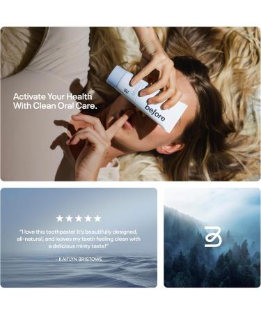 Before | Fluoride Free n-HA Whitening Toothpaste | Natural Nano Hydroxyapatite Helps Strengthen Teeth & Remineralize Enamel for Oral Health Lasting Mint Flavor Made in The USA 4.4oz 4.4 Fl Oz (Pack of 1) - Buy Online on GoSupps.com