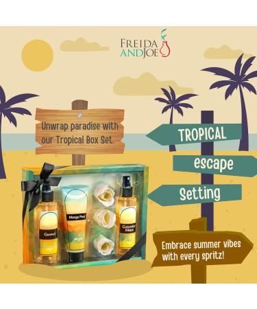Fine Fragrance Body Mist & Body Splash Gift Set Luxury Self-Care Combo for Women and Girls (Coconut Cucumber Mango Pear Rose Soap) Valentines Gift for Women Coconut Cucumber Mango Pear 6-piece - Buy Online on GoSupps.com