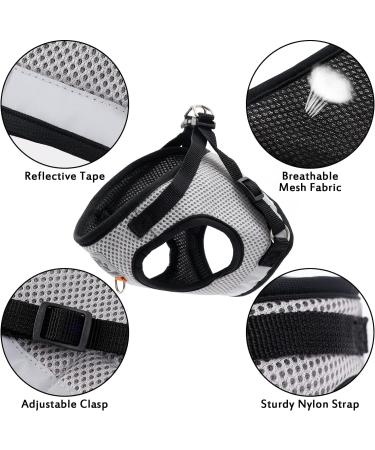 Cat Harness and Lead Set Adjustable Cat Harness Escape Proof Cat Kitten Harness for Walking Breathable Cat Harness with Reflective Stripe and Leash Set for Small Medium Cats Pets (S) - Buy Online on GoSupps.com