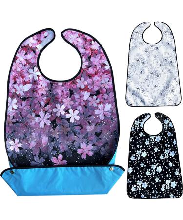 Adult Bib for Men and Women 3Pcs Waterproof Bibs Adult Bibs for Elderly Washable Reusable Clothing Protector for Adults 19.7x29.5'' Desktop Supplies - Buy Online on GoSupps.com