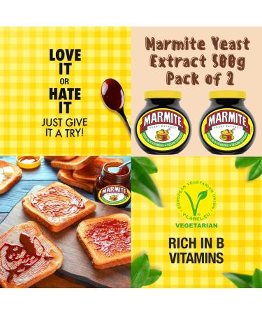 Marmite Yeast Extract 500g - Pack of 2 - Buy Online on GoSupps.com