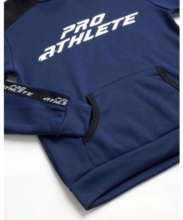 Pro Athlete Boys Sweatsuit Set - Navy 2-Piece Fleece Hoodie & Jogger (Size 14-16) - Buy Online on GoSupps.com