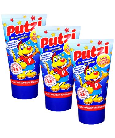Pack of 3 Putzi Toothpaste for Children (3 x 50 ml) Children's toothpaste children's toothpaste dental care toothpaste - Buy Online on GoSupps.com